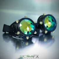 Black bolt kaleidoscope goggles